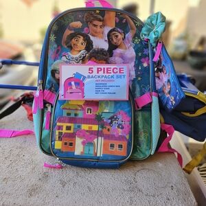 Encanto 5 Piece New With Tags Colorful Kids Backpack Set